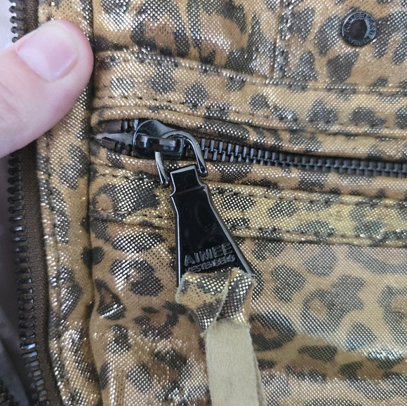 AIMEE KESTENBERG Leopard Cheetah Print Leathee CAR-GO SHOULDER SATCHEL BAG - Picture 10 of 14